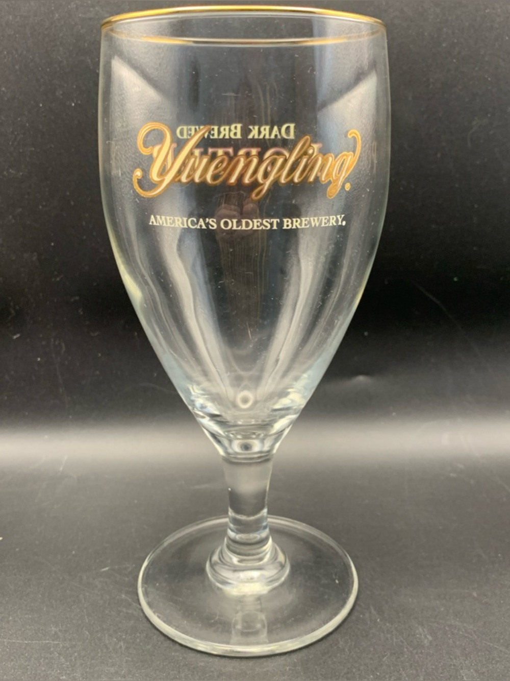 Pre Owned Yuengling Dark Brewed Porter Goblet Chalice Glass Pennsylvania